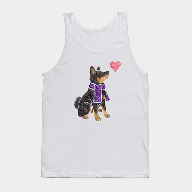 Shiba Inu watercolour Tank Top by animalartbyjess